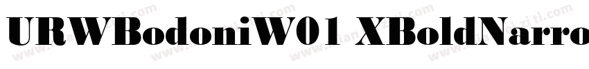URWBodoniW01 XBoldNarrowD字体转换
